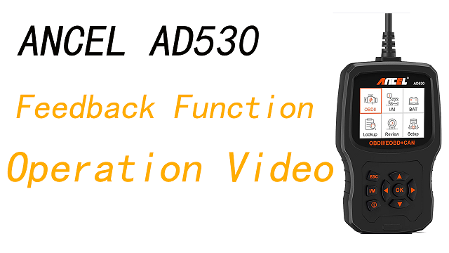 ANCEL AD530 Feedback Function Operation Video