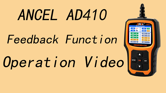 ANCEL AD410 Feedback Function Operation Video