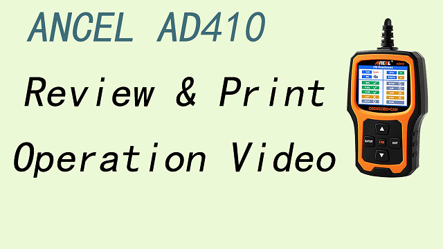 ANCEL AD410 Review&Print Operation Video