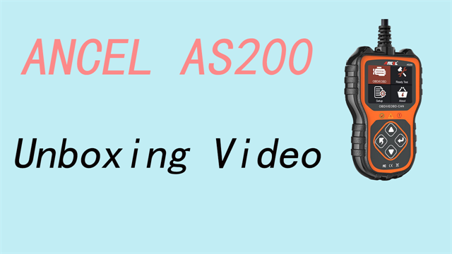 ANCEL AS200 Unboxing Video