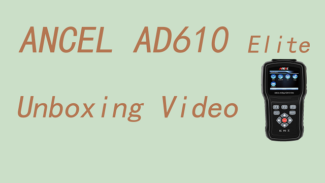 ANCEL AD610 Elite Unboxing Video