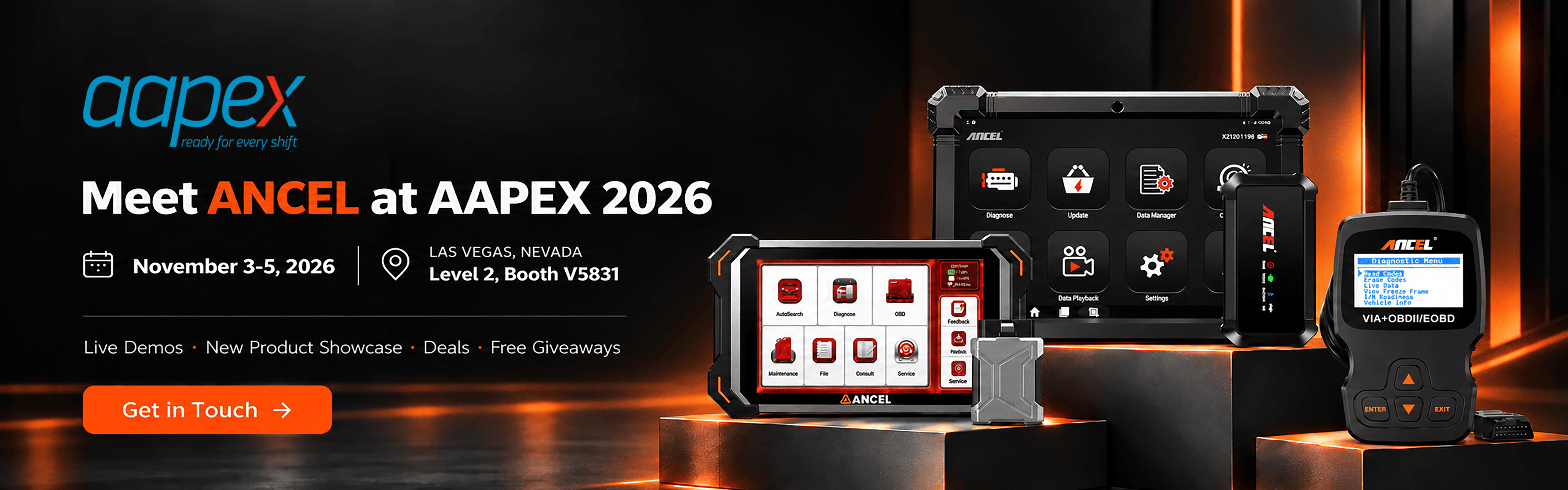 meet ancel at appex 2026 level 2 booth v5831