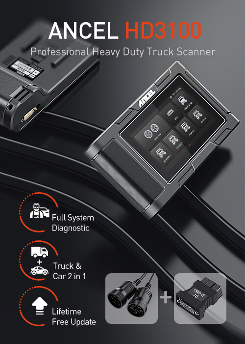 ANCEL HD3100| HEAVY DUTY TRUCK SCANNER| Professional Scan Tool and