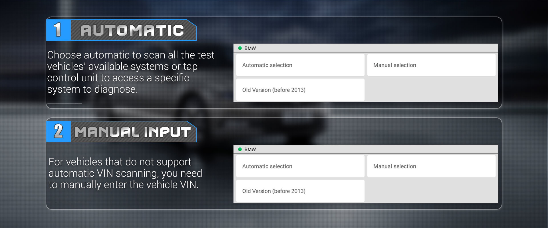 Automatic & Manual Input Diagnosis