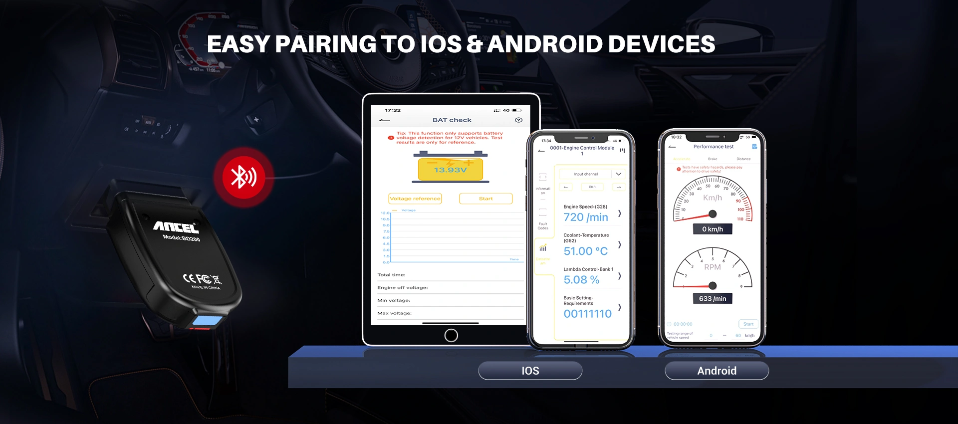 Easy Pairing to IOS & Android Devices